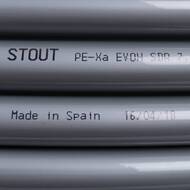 Труба STOUT PEX-A 20х2,8 из сшитого полиэтилена с кислородным слоем, серая, 1м