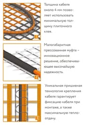 Теплый пол ТЕПЛОЛЮКС ProfiMat 3м2, 180Вт/м2, 0,5м х 6м, 540Вт, без терморегулятора