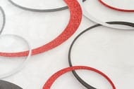 Обои виниловые OVK Design Кольца Mikado Yello сет 4 Кольца (1,06х10) красные, 10514-02 (рулон)