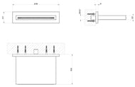 Излив настенный Gessi Inciso 20293.238 для ванны, каскадный, длина 152 мм, сталь зеркальная — изображение 2