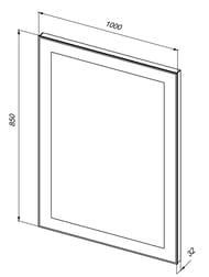 ������� Dreja Kvadro (1000�850) � LED ����������, ������������ ����������� 77.9013W