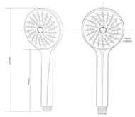 Лейка для душа ESKO SSP751 100мм, 1 режим, ABS-пластик, цвет: хром