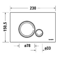 ������� ����� Duravit Beta 120 ������� ����, �������, ����: ���� ������� WD50100MC000/WF5120031010