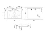    SMEG PGF75-4 72, 5 ,  ,  