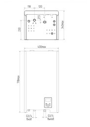 Котел электрический РЭКО 9ПМ (718х400х340) 9 кВт, 380/220В, с расш.баком, насос, группа безопасности