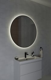 Зеркало Cersanit ECLIPSE smart 1000x1000 с подсветкой, круглое, черная рамка 64149 — изображение 4