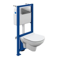 Инсталляция Cersanit LINK PRO+клавиша смыва ESTETICA пластик, хром+ Унитаз CITY CO DPL EO slim 64121