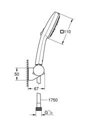 ������� �������� Grohe Tempesta Cube 110 (�����, �����) 3 ������, ���� 27584003