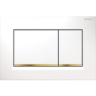 GEBERIT Sigma30 Клавиша смыва, двойной смыв белый/декор золото 115.883.KK.1