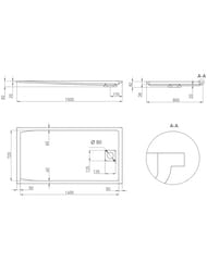 ������� ������ SALINI CAPRI 120221MF  (1500�800�82) ���.������ S-Sense, �����, ������ �������