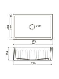 ����� Omoikiri MIKURA 76 Dali 760�460�254��,������������,�� ����������,����� 4993023