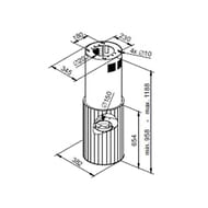 ������� Maunfeld Adelaide 39 Isla Inox  (382x382x958) 1270 �3/�, ����������, ����. ����� ��-00022348