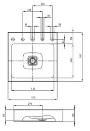 �������� ��������� Kaldewei CONO 3077 (500�500�120) � ���������� ��� ���������, �������