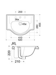 �������� ��������� Kerasan Retro 103001*1 455�620�220 � ���������� ��� ���������, �����