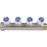 Коллектор распределительный STOUT 3/4", 4 отвода 1/2" SMB 6851 341204