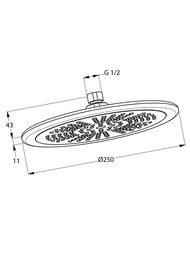   KLUDI FRESHLINE DN 15  d 250 ,  6751105-00