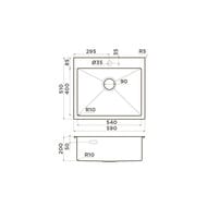 ����� Omoikiri AKISAME 59-IN (590�510�200) ������ �������/�������, ����������� ����� 4973055