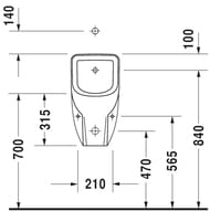 Писсуар Duravit No.1 305х290мм, с креплением, белый 2818300000