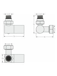 ������� 3D ����� ������� ������� ������ ����� ����, 1/2"��3/4" �����. �����, 15-1402-1234