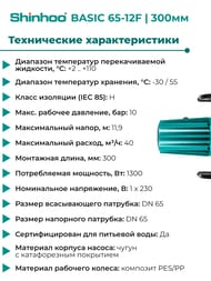 ����� �������������� SHINHOO BASIC 65-12F 1x230�, DN 65, ���������, 71221009