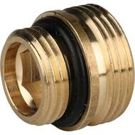 Ниппель STOUT 1/2"х3/4"НН, для радиаторов, латунь, арт.SFT-0049-000002