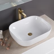 Раковина накладная BelBagno (500х400х140) прямоугольная, без отверстия под смеситель, белая BB1302