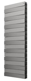Радиатор биметаллический, 18 секций ROYAL THERMO PianoForte Tower 200 Silver Satin, бок.подкл