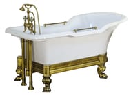 Ванна MIGLIORE IMPERO 180x87 на лафете  МЕАНДР , слив-перелив/ручки бронза 26341
