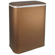 Корзина для белья 450х600х250 узор точки, орех/кант хром PNH-B