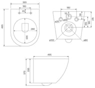 Унитаз подвесной IDDIS Blanco BLAR3BMi25 безободковый, тонкое сиденье SoftClose EasyFix, черный ма