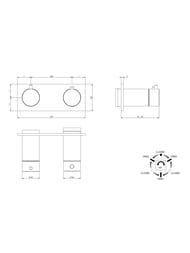 ��������� ��� �����/���� Gessi Ventaglio ��� ����������, ������� �����, 3 ������., ���� 63336.031