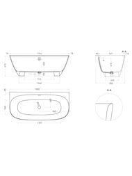 ����� ���������� Salini SOFIA WALL (1800�850�615) ������������� ������, S-Sense, ��������� 102513GF