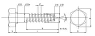 Шуруп сантехнический DIN 571 Zn 6х50 (4 шт.) белый цинк 3-0012080