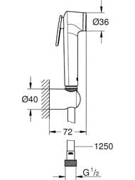 ������� ����� Grohe Tempesta-F Trigger Spray 30 27812IL1 � 1 ������� �����,�����,��������� ���������