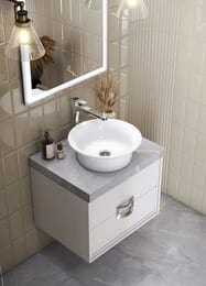 Раковина KERAMA MARAZZI CANALETTO накладная, 405х405х130, белая глянцевая CN.wb.40
