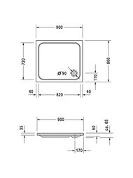 ������ ��������� Duravit D-Code 900�800 720105000000000