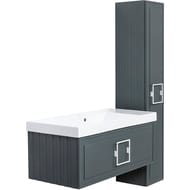 Тумба под раковину La Fenice Cubo Grigio 100 см (976х469х350) серая матовая FNC-01-CUB-G-100