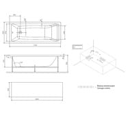Ванна акриловая AM.PM Gem (1700х700х590) прямоугольная, белая W93A-170-070W-A