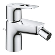 Смеситель для биде Grohe BauLoop однозахватный, 66 мм, фикс. излив, сливной гарнитур, хром 23338001