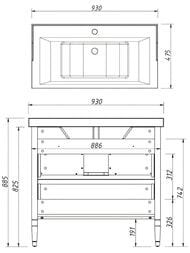 ����� ��� �������� Caprigo ������� ����� 90 bianco antico 930�885�475 2 ����� 33320-�002