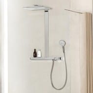 Душевая система Hansgrohe Rainmaker Select E Showerpipe 460 с термостатом, хром/белый 27106400