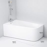 Ванна акриловая AM.PM Spirit 160x100 левая арт.W72A-160L100W-A2