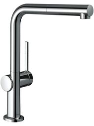 Смеситель Hansgrohe Talis M54 для кухни 270 вытяжной поворотный излив, 1jet Eco, хром 72845000 — миниатюра 1