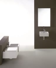 Раковина подвесная Simas FROZEN (430x335х160) с отверстием под смеситель, белая FZ 14 bia