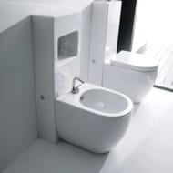 Унитаз приставной Kerasan Flo 311801 560х370х430 гор. выпуск, крепеж, без сиденья, белый