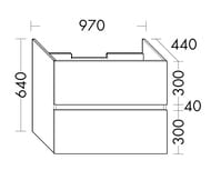 ����� ��� �������� Burgbad Rocio 970�440�640 ���������, 2 �����, ����� ������� WYCX098F6226