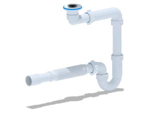 Сифон для умывальников Aniplast пристенный, универсальный 1A276005XX000