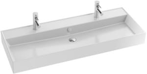 %Раковина накладная Jacob Delafon Vivienne EXBK112-00 1212х466х146 перелив, 2 отв. под смес., белый