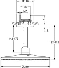 ������� ��� Grohe Rainshower SmartActive 26477000 ����, 310��, ���������� ���������, ����