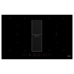 Индукционная варочная панель Korting HIBH 84980 NB (830х520) с вытяжкой, черная